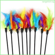 RAN Cat Toy Wand Interactive Cat Teaser Wand with Feather Bell Interactive Cat Toy