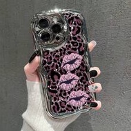 เคสโทรศัพท์นุ่มลายพิมพ์แบน Lip Art ชุบไฟฟ้าเนื้อครีม สำหรับผู้หญิง กันกระแทก หนา น่ารักแฟชั่น สำหรับ