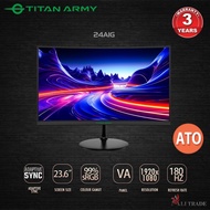 TITAN ARMY 24" Curved 180Hz 1ms HDR10 Gaming Monitor (24A1G)
