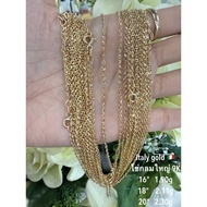 9K gold Necklace Large Round Chain Design italy 375