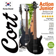 ⭐Korea Brand⭐ Cort® Junior Action กีตาร์เบส 4 สาย Short Scale เคลือบด้าน