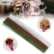 20 Gauge Brown/White/Green Floral Wire 14 Inch 50pcs/Package DIY