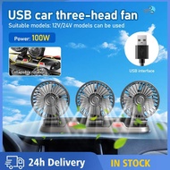 🚗Car Strong Dual Fan Air Conditioning Double Booster Cooler 360° Desktop USB Mini Fan For Car Van Tr