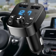 Cars Bluetooths 5.0s FM Transmitter Wireless Handsfree Audio Receiver Auto MP3 Player Dual USB Car F