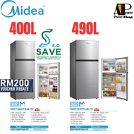 Midea 2 Door Inverter Fridge Refrigerator MDRT489MTB46 (400L) / MDRT580MTB46 (490L) Peti Sejuk 冰箱