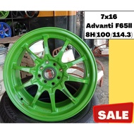 Sport Rim Car 7x16 CE28 Volk Advanti F65ll 8H(100/114.3) Wheel 1set Green
