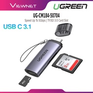 UGREEN UG-CM184-50704 2-IN-1 USB-C 3.1 GEN 1 TO TF + SD CARD READER WITH DUAL CARD SLOT | PLUG & PLA