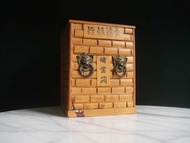 【老時光 OLD-TIME】早期二手台灣製稀有品台灣銀行竹製存錢筒