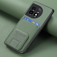 Phone Case For 1+ OnePlus 15 15R 13 13R 12 Ace 6 5 Pro Wallet Carbon Fiber Casing One Plus Card Hold