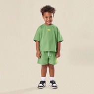 Bộ đồ áo phông cỡ lớn Cool Vibes mùa hè, quần short rút dây, trang phục hai mảnh phù hợp, trang phục