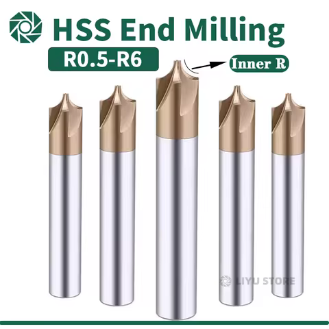Carbide Radius Corner Rounding Cutter End Mill CNC Tool R0.5 R1 R2 R3 R4 R6 Chamfering Outside Radii