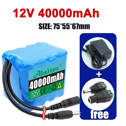 12V Lithium battery NEW 3S4P 20000mah 18650 Li-ion 40Ah Rechargeable batteries with BMS Battery pack