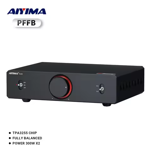 AIYIMA A20 PFFB Power Amplifier TPA3255 Hifi 300W X2 Stereo Power Amp With XLR/RCA Fully Balanced In