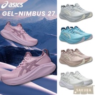 Asics Running Shoes GEL-NIMBUS 27 1012B753 Women's 100 (White/Glacier Gray)