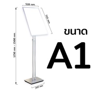 NEW YORK BIG SALE โปสเตอร์แสตนด์ ขนาด A1A2 ไฟแอลอีดี ป้ายโฆษณา STAINLESS LED บอร์ดเสียบโปสเตอร์ NO.I