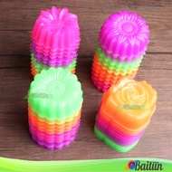 Baitun Cetakan Agar Kue Bermotif [1 Set/12 Pcs] / Cetakkan Karakter Bunga Boneka Hewan / Wadah Pence