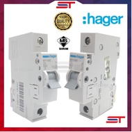 ORIGINAL HAGER MCB MY Series 6A 10A 16A 20A 32A 40A 1 Pole 4.5KA  (SIRIM APPROVE)