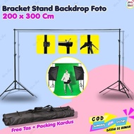 2 x 3 meter Background stand / Bracket Stand Studio Photo Backdrop3m