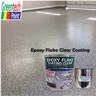 1L Epoxy Flake Clear Coat ( WITH HARDENER ) FOR FLAKE COLOUR EPOXY /Flake Clear Coating GREENTECH