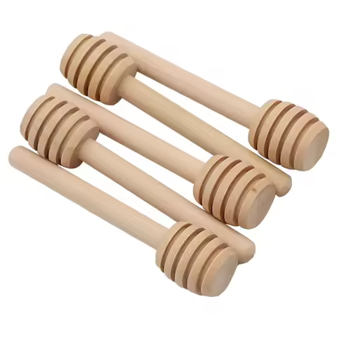 Wooden Honey Dipper Stick Honey Sticks Small Honey Spoon Sticks Long Handle Honey Spoon Dispense Dri