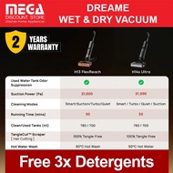 DREAME WET & DRY CORDLESS VACUUM CLEANER | H13 FLEXREACH / H14S ULTRA | Free 3 Detergents