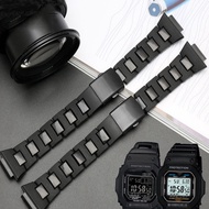 Fashion Black Watch Strap Replacement Steel Plastic Watchband Belt for G-shock DW-6900/DW9600/DW5600/GW-M5610 Watch Accessories