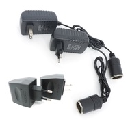 AC 220V To DC 12V 0.5a 1a 2a Car Lighter Adapter EU Plug Auto Accessories Converter Interior Parts Black  SGH1