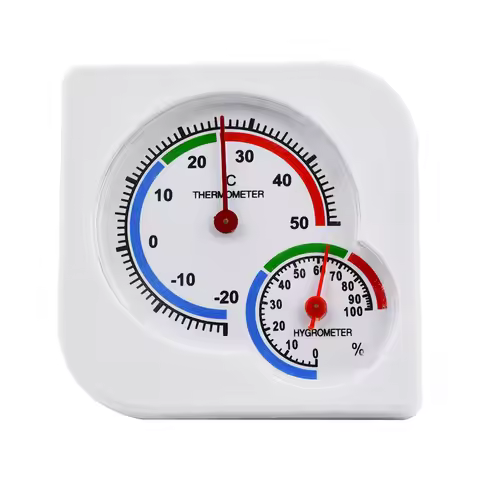 Outdoor Indoor Thermometer Hygrometer Temperature Humidity Gauge Meter for Humidors Greenhouse Garde