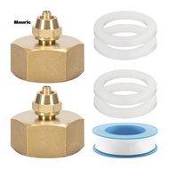 3/4inch to 1/4inch Hose Adapter Garden Brass 1/4inch to Irrigation Hose Adapter 2Pack with Washer Ru