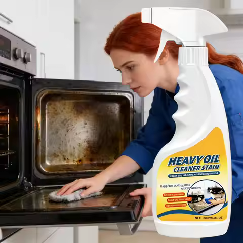 Oil Stain Remover 300ml Stove Cleaning Spray Multipurpose Oil Stain Remover for Ovens Tiles Grill Si
