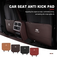 Car Seat back Anti Kick Pad Leather Protector Cover Anti Dirty Mud DirtMat Interior Accessories for Hyundai Creta SantaFe Kona Genesis Equus Coupe Azera ioniq