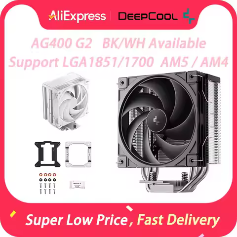 DEEPCOOL AG400 4 Heat Pipe CPU Air-Cooled Cooler 12cm Fan 4Pin PWM TDP 220W CPU Heat Sink For LGA185