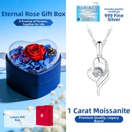 East Beauty | 990 Sterling Silver Moissanite Pendant Necklace