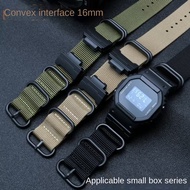 Suitable for small square DW-5600BB/5610 GA110/100 GA2100 6900 modified nylon strap accessories 16mm