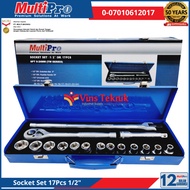 Multipro Shocket Socket Set 17Pcs Socket Wrench Socket Wrench Set 1/2" Socket Set Wrench