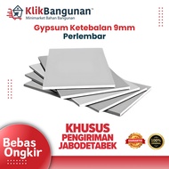 Gypsum 9mm Per Lembar – Papan Gypsum untuk Plafon & Partisi
