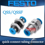 FESTO Threaded Plate Type Quick Insert Air Pipe Joint QSS-4-6-8-10-12-16-4-F QSS-10-F QSS-12-F QSSF-