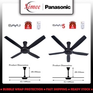 Panasonic Bayu 4 Blades / Bayu 5 Blades Ceiling Fan (140cm/56”) with Remote Control Kipas Siling F-M