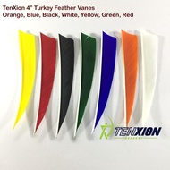 30 pcs TenXion 4" Turkey Feather Vanes Archery Arrows Arrow Offset Fletching Shooting Hunting Traini