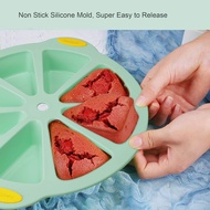 Steel Reinforced Frame Nonstick Silicone 8X Triangle Scone Pan Pie Cake Pan Cornbread Baking Mold 0P