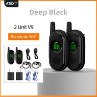 KSUN V9 HT Mini WalkieTalkie UHF Walkie Talkie Dua Arah Radio LED Display Handheld Walkie Talkie