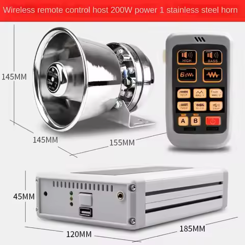 200W 400W MD830 high-power Loud Car Warning Alarm Police Ambulance Fire Siren PA Speaker MIC System 