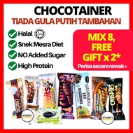 CHOCOTAINER Chocolat Bar CHOCOTAINER Dark Chocolate Sugar Free Chocolate Bar Energy Bar Protein Bar 