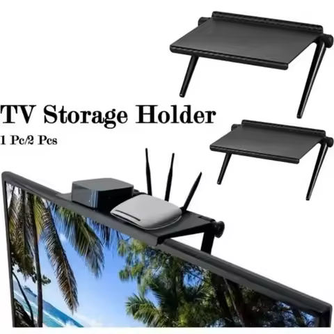 1PC Computer Holder And TV Screen Storage Rack Wireless Router Set-top Box Rack No Perforated Storag