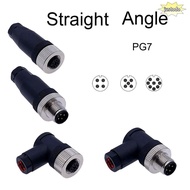 JUSTO M12 Sensor Connector, Connector Sensor Plug M12 Aviation Plug, PG7 Waterproof M12 Sensor Cable