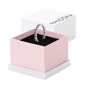 PANDORA Band of Hearts Ring - Stackable Ring for Women - Sterling Silver - Size 6 - With Gift Box