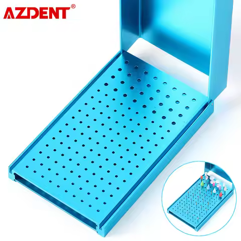 AZDENT Dental Bur Holder 152 Holes Disinfection Box Autoclavable for FG/CA Bur Sterilization Holder 