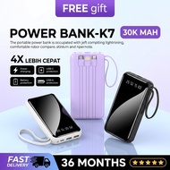 [CCC] 30000mAh fast charging powerbank with 4 Cable Portable Slim Charge Charger 22.5W power bank Fo