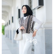 Haruka Vest Patterned Vest/ Premium Vest/ Korean Vest/ Korean Vest/ Women's Vest/ Women's Vest/ Wome