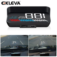 EKLEVA M7 OBD HUD รถ OBD2จอแสดงผล GPSโปรเจ็คเตอร์วัดความเร็วกระจกหน้าปรับแรงดันไฟฟ้าอิเล็กทรอนิกส์ใช